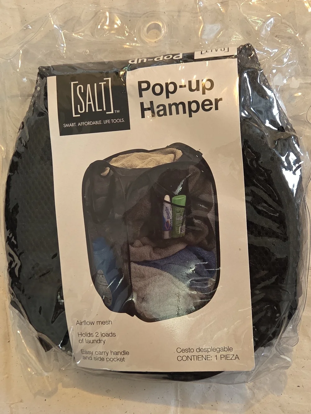 Pop-up Hamper - Black Collapsible Laundry Basket
